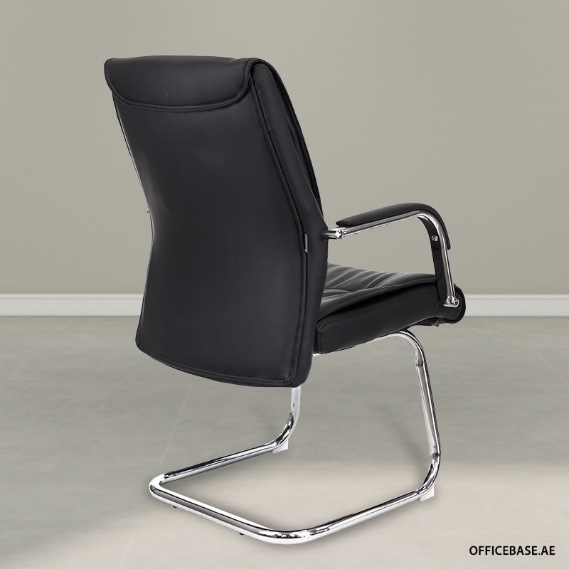 Buy Bond Visitors Mid Back PU leather Chair 'Bond CF PU Black' in Dubai
