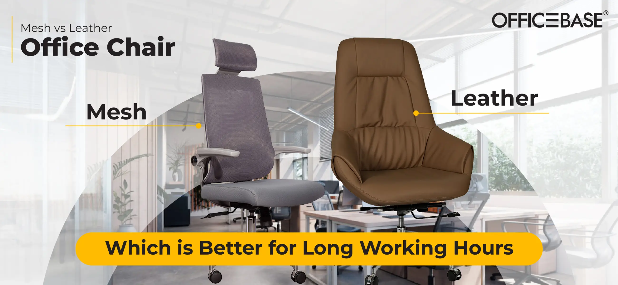 Mesh vs Leather Office Chair: Which Is Better for Long Working Hours
